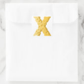 Cheese Letter X Typography スクエアシール (バッグ)