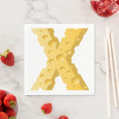 Cheese Letter X Typography スタンダードランチョンナプキン (インサイチュ)