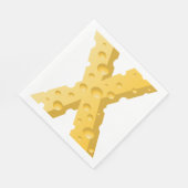 Cheese Letter X Typography スタンダードランチョンナプキン (角)