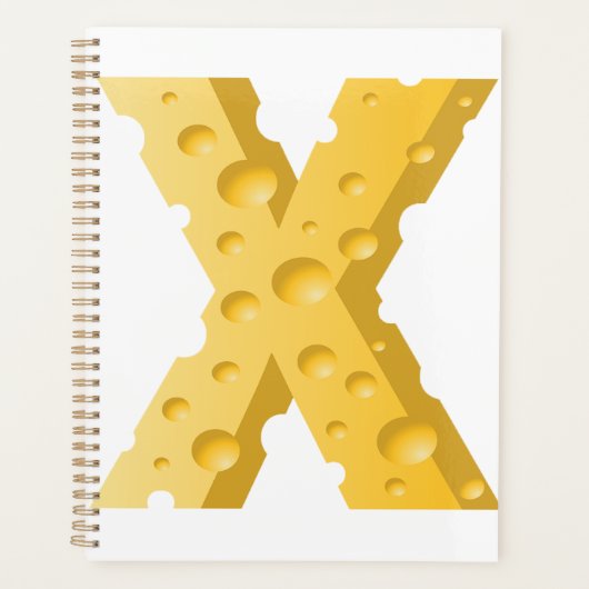 Cheese Letter X Typography プランナー手帳 (正面)