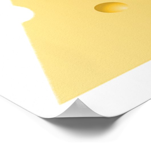 Cheese Letter X Typography ポスター (角)