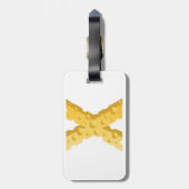 Cheese Letter X Typography ラゲッジタグ (裏面縦)