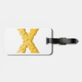 Cheese Letter X Typography ラゲッジタグ (裏面横)