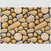 Cheese Pieces Natural Holes Pattern Decoupage 薄葉紙 (正面)