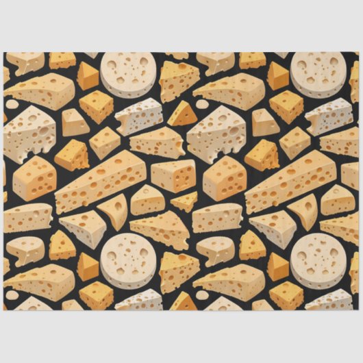 Cheese Pieces Natural Holes Pattern Decoupage 薄葉紙 (正面)