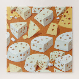 Cheese Pieces With Natural Holes Cute Pattern  ジグソーパズル