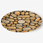 Cheese Pieces With Natural Holes Cute Pattern  ペーパープレート (アングル)