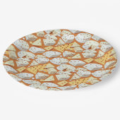 Cheese Pieces With Natural Holes Cute Pattern  ペーパープレート (アングル)