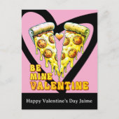 Cheese Pizza Be My Valentines Day Postcard ポストカード (正面)
