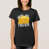 Cheese Pun Gratest Ever Fisher Fun Fish Saying Fis Tシャツ (正面)