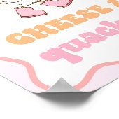 Cheese & Quackers Silly Goose Table Sign ポスター (角)