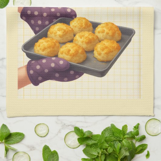 Cheese Scone Time — Kitchen Tea Towel キッチンタオル (折り畳み)