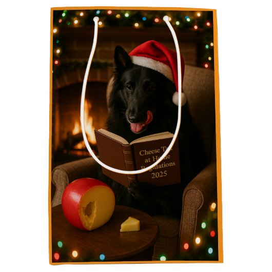 Cheese Tax Christmas gift bag - Groenendael ミディアムペーパーバッグ (正面)