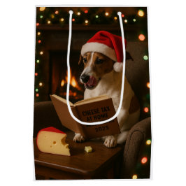 Cheese Tax Christmas gift bag - Jack Russell ミディアムペーパーバッグ