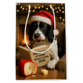 Cheese Tax Christmas gift bag - Springer Spaniel ミディアムペーパーバッグ (正面)