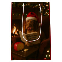 Cheese Tax Christmas gift bag Wire Haired Vizsla