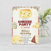 Cheese theme party invitation 招待状 (スタンド正面)
