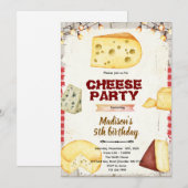 Cheese theme party invitation 招待状 (正面/裏面)