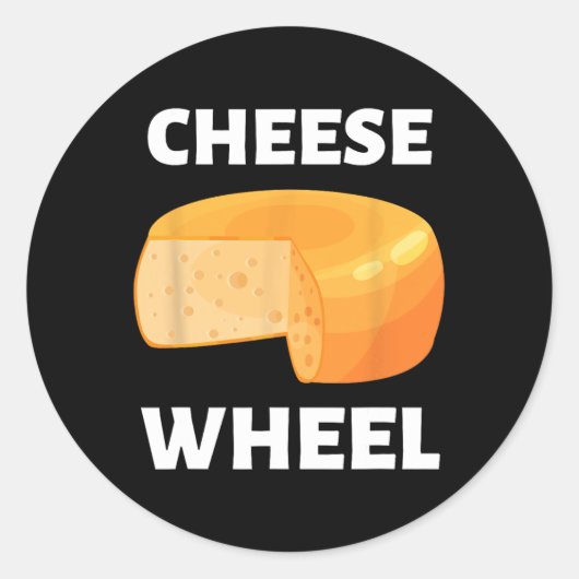 Cheese Wheel Video Game Meme Design  ラウンドシール (正面)