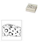 Cheese Wooden Art Stamp for Crafts ラバースタンプ (押印)
