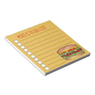 Cheeseburger Burger To Doリスト ノートパッド