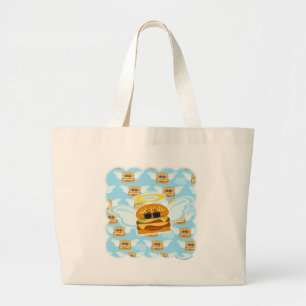 Cheeseburger Heaven ラージトートバッグ