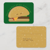 Cheeseburger Mini Kid's Valentine's Day Card Green ノートカード (正面/裏面)