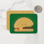 Cheeseburger Mini Kid's Valentine's Day Card Green ノートカード (正面/裏面インサイチュ)