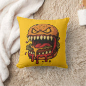 Cheeseburger Monster yellow クッション (ブランケット)