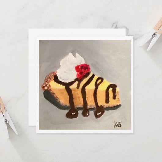 Cheesecake with Raspberries カード (正面/裏面インサイチュ)