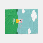 Cheeseman氏マウス フリースブランケット (正面(横))