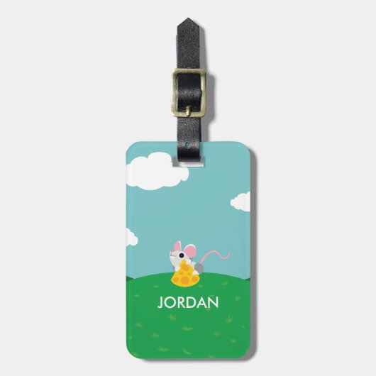 Cheeseman氏マウス ラゲッジタグ (正面縦)