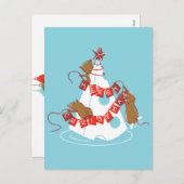 Cheesemasメリーホリデーポストカード(パーソナライズIT!) シーズンポストカード (正面/裏面)