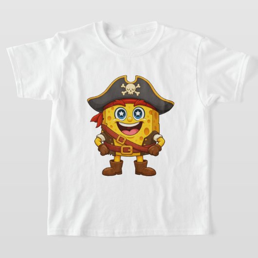 CheeseSunny Pirate – Cute Kawaii T-Shirt Tシャツ (レイダウン)
