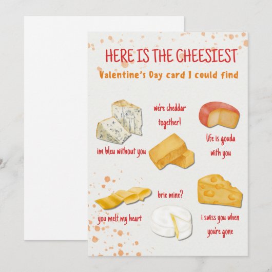 Cheesiest Funny Valentine's Day Card シーズンカード (正面/裏面)