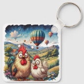 "Cheesy Chicken Balloon Adventure" キーホルダー (裏面)