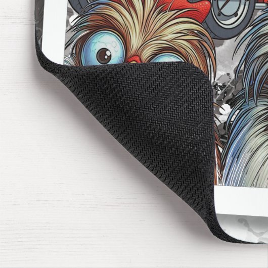 "Cheesy Chicken Selfies" Hot Rod Mouse Pad マウスパッド (コーナー)