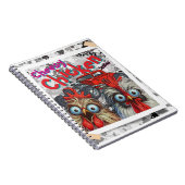 "Cheesy Chicken Selfies" Hot Rod Spiral Notebook ノートブック (右側)