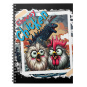 "Cheesy Chicken Selfies" T-Rex Spiral Notebook (Ed ノートブック (正面)