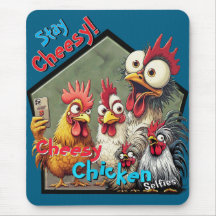 Cheesy Chickens Meetup Mouse Pad 