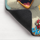 "Cheesy Chickens Terry & Kay Silkie Chickens" マウスパッド (コーナー)