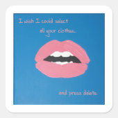 Cheesy Lines for Valentine's スクエアシール (正面)