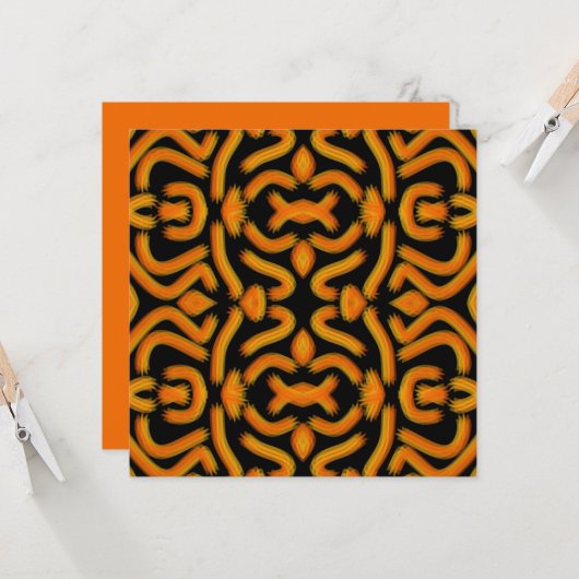 Cheesy Noodle Doodle Art Mirrored Image Pattern カード (正面/裏面インサイチュ)