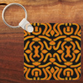 Cheesy Noodle Doodle Art Mirrored Image Pattern キーホルダー (正面)