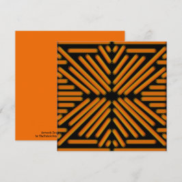 Cheesy Noodle Doodle Art Symmetrical Lined Pattern カード