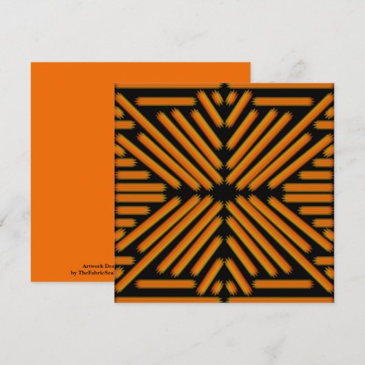 Cheesy Noodle Doodle Art Symmetrical Lined Pattern カード (正面/裏面)