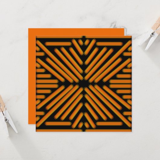 Cheesy Noodle Doodle Art Symmetrical Lined Pattern カード (正面/裏面インサイチュ)