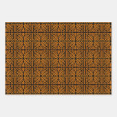 Cheesy Noodle Doodle Art Symmetrical Lined Pattern ラッピングペーパーシート (正面2)