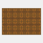 Cheesy Noodle Doodle Art Symmetrical Lined Pattern ラッピングペーパーシート (正面)