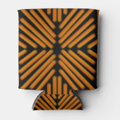 Cheesy Noodle Doodle Art Symmetrical Lined Pattern 缶クーラー (正面)